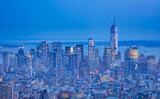 Fototapeta Miasta - New York City night skyline