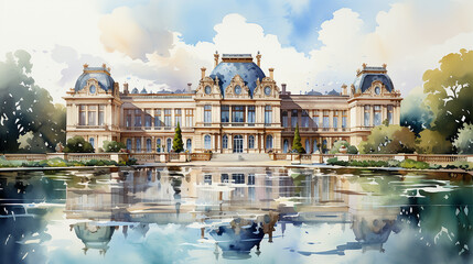 Canvas Print - Palace of versailles in Paris, France