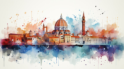 Poster - view of Florence, Italy