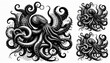 Modèle de tatouage de kraken