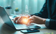 © Sutthiphong - Startup business concept, rocket is launching and flying from hand to sky for growing business, fast business success. startup founder, network connection, idea generation, digital marketing