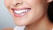 © masyastadnikova - A young beautiful girl in a dentist chair smiling with beautiful white, healthy teeth. woman with white teeth