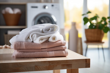 Poster - clean towels, home laundry