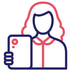 Sticker - Woman Taking Selfie Icon