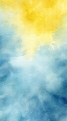 Poster - Watercolor art background. Old paper. Blue and yellow  texture for cards, flyers, poster, banner.