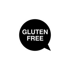 Canvas Print - Gluten free bubble icon isolated on transparent background