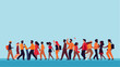 group of people vector illustration. 