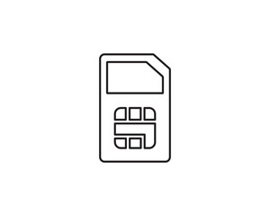 Sim icon vector symbol design illustration.