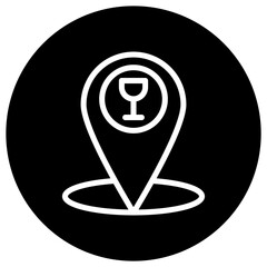 Cafe location Vector Icon Design Illustration