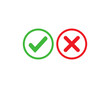 Yes or no check vector icon design illustration