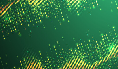 Technology background. Big data concept. Binary computer code. Hand drawn vector illustration.
