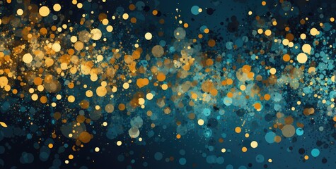 Wall Mural - Luxury golden glittering dark background. Generative AI