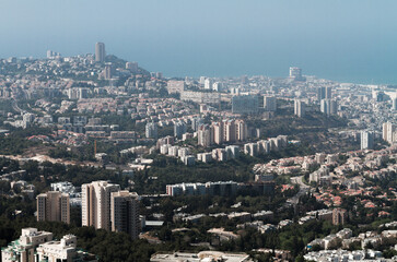 Wall Mural - Haifa, Israel, top city view