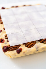 Sticker - Homemade White Chocolate Cranberry Pecan Fudge