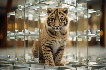 Aufkleber - Cubic animals contribute to a digitally enhanced learning environment, providing students with interactive and immersive educational experiences.