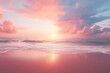 © Alexander - beach view, soft pink sunset