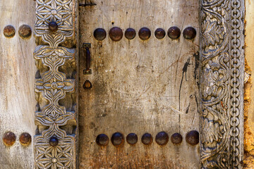 Wall Mural - traditional cultural swahili door detail of arabic and indian origin