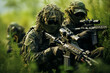© Alexander - armed special forces team dressed in green camouflage
