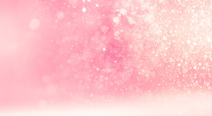 Wall Mural - Abstract Pink bokeh defocus glitter blur background.