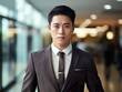 © Human AI - Portrait Attractive Asian young confident business man in business professional working office