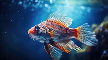 Close-up, Fish In An Aquarium