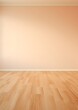 © Hasan - Simple room, apricot color Wall, hardwood Floor