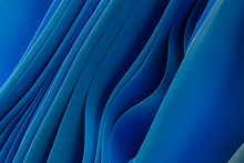 Layers Of Wavy Blue Cloth In 3D