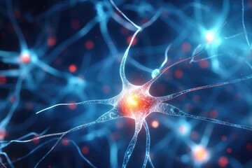 Poster - Glowing Neuron Network In Brain