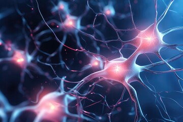 Poster - Glowing Neuron Network In Brain