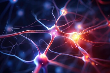 Poster - Glowing Neuron Network In Brain