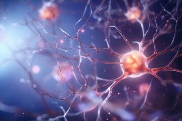 Poster - Glowing Neuron Network In Brain