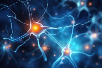 Poster - Glowing Neuron Network In Brain