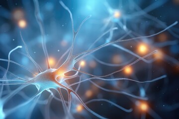 Poster - Glowing Neuron Network In Brain