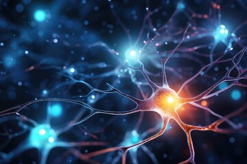 Poster - Glowing Neuron Network In Brain