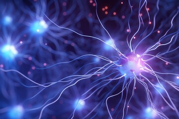 Poster - Glowing Neuron Network In Brain