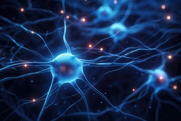 Poster - Glowing Neuron Network In Brain