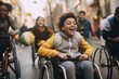 Children in Wheelchairs Enjoying a Game of Ball