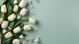 Fototapeta Tulipany - Above Bright Blossom Tulip Flower Green, HD, Background Wallpaper, Desktop Wallpaper