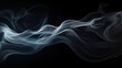 © Tirtonirmolo - Abstract white smoke swirl with black background