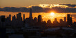 Sunset over Manhattan skyline - New York