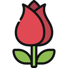 Wall Mural - Rose Flower Icon