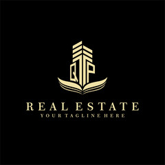 Initial building real estate logo design