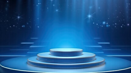 Wall Mural - Stage podium with lighting Stage Podium Scene