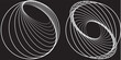 © VIRAL - spiral circle sound wave vector logo concept lines modern circle black background