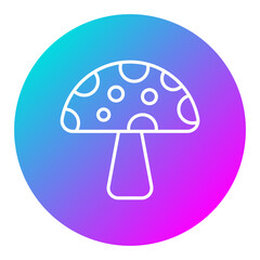 Wall Mural - Spring Mushroom Icon