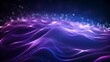 © asura - Dynamic Purple Particle Waves with Shining Dots, Digital Composition, Purple Particles, Wave Patterns, Futuristic