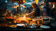 Asia Street food market