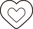 © 素真 莊 - Cute Valentine heart outline