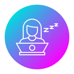 Sticker - Lazy Work Icon