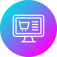 Sticker - Online Business Icon